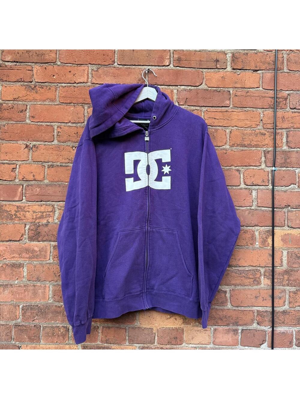 vintage dc shoe co purple zip up hoodie 00s XL
